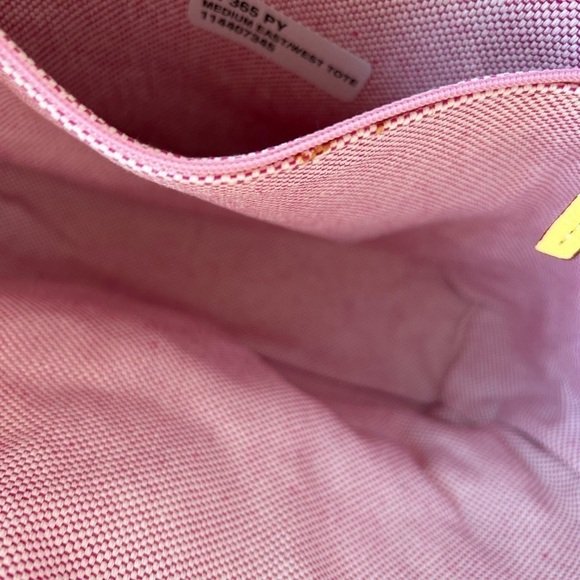 Dooney & Bourke NWT Medium East/West Pale Yellow Pebble Leather Tote - Picture 6 of 9